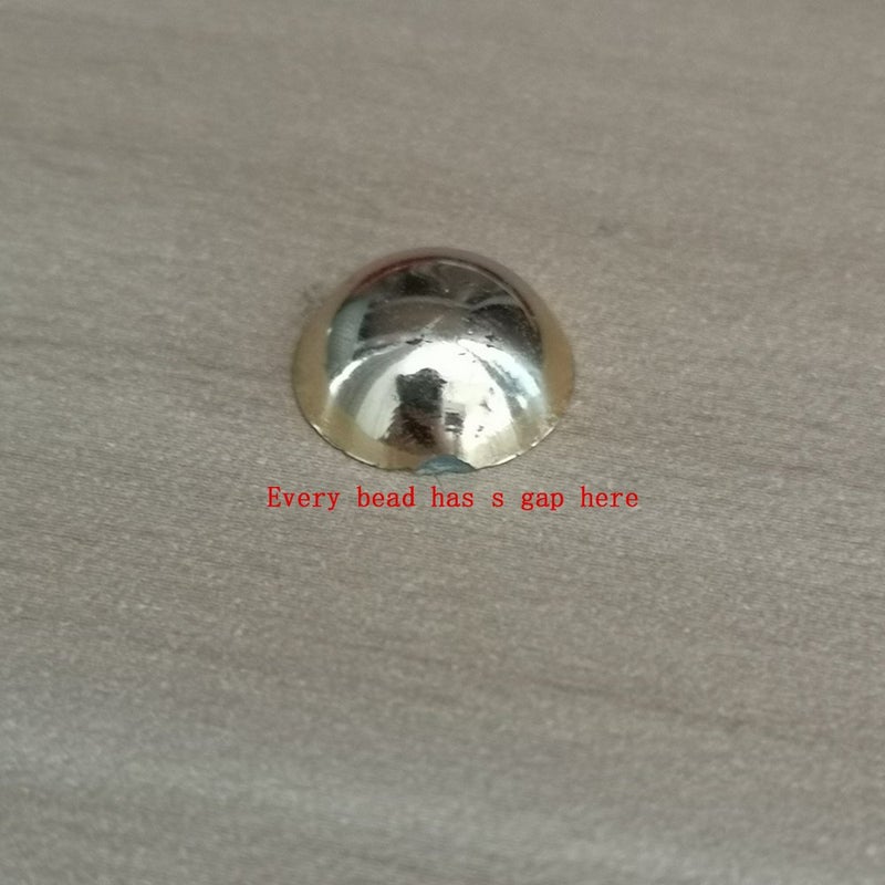 Chenkou Craft 3000PCS 7 Sizes (2.5/3/4/5/6/8/10mm) 1 Box Gold Round Flatback Imitation Half Pearls Bead Loose Beads Gem (Gold Half Ball) - Image 2